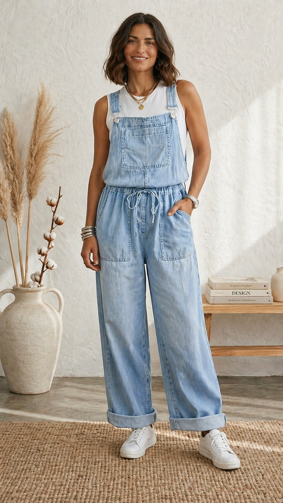 Isabella Amsterdam | Monserrat jumpsuit met brede pijpen
