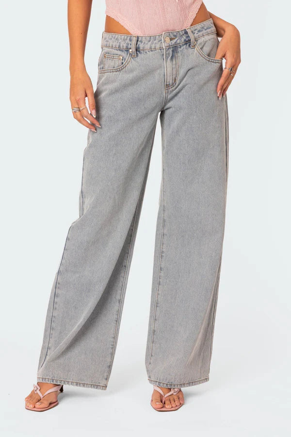 Emma Bow Tie Jeans – Oversized Jeans mit Schleifen