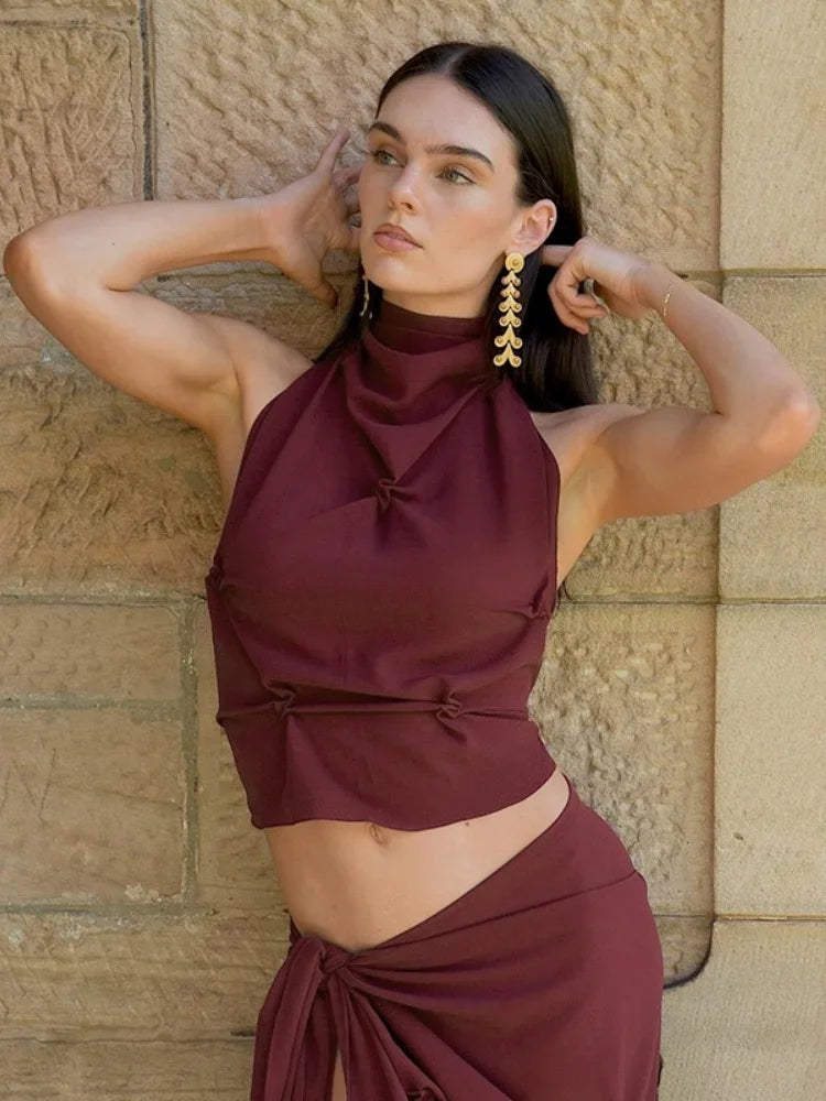 Fallon Neckholder-Top zum Binden
