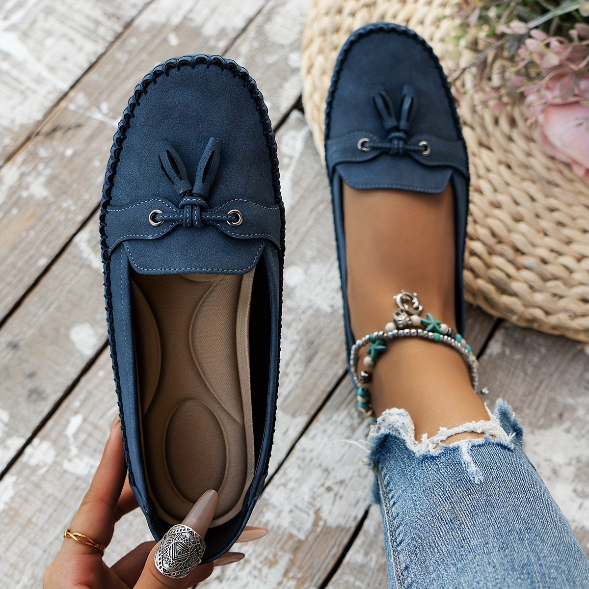 Nadine | Klassieke loafers met franjes