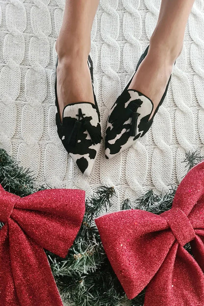 Koeprint Loafers met Kwastje