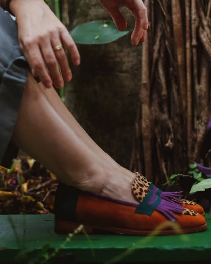 Loafer met Franjes en Dierenprint