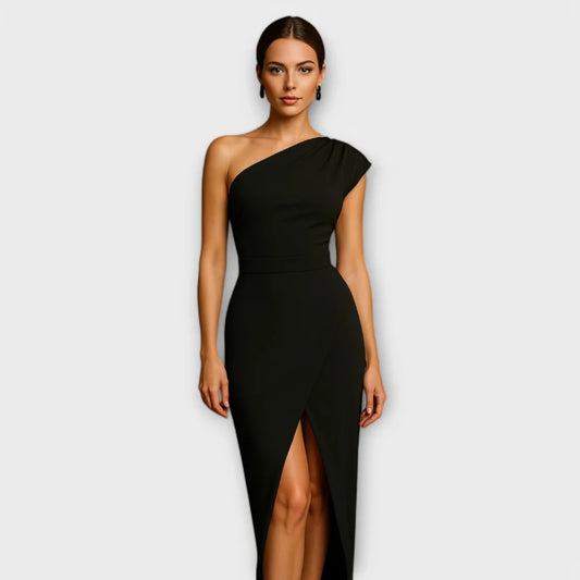 Lea – Elegantes asymmetrisches Abendkleid