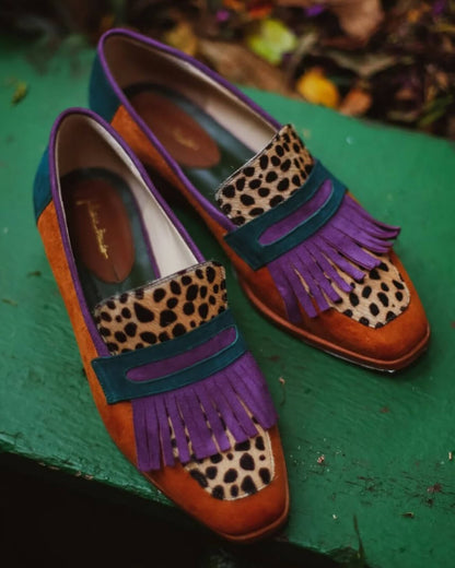 Loafer met Franjes en Dierenprint