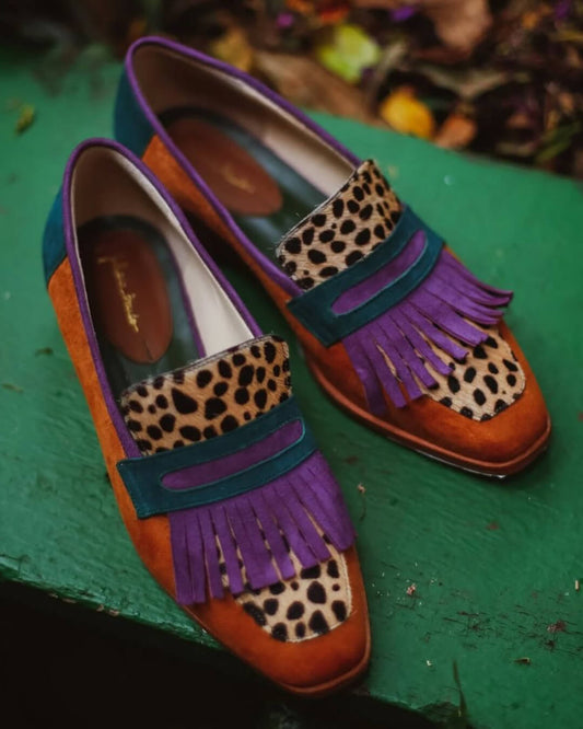 Loafer met Franjes en Dierenprint