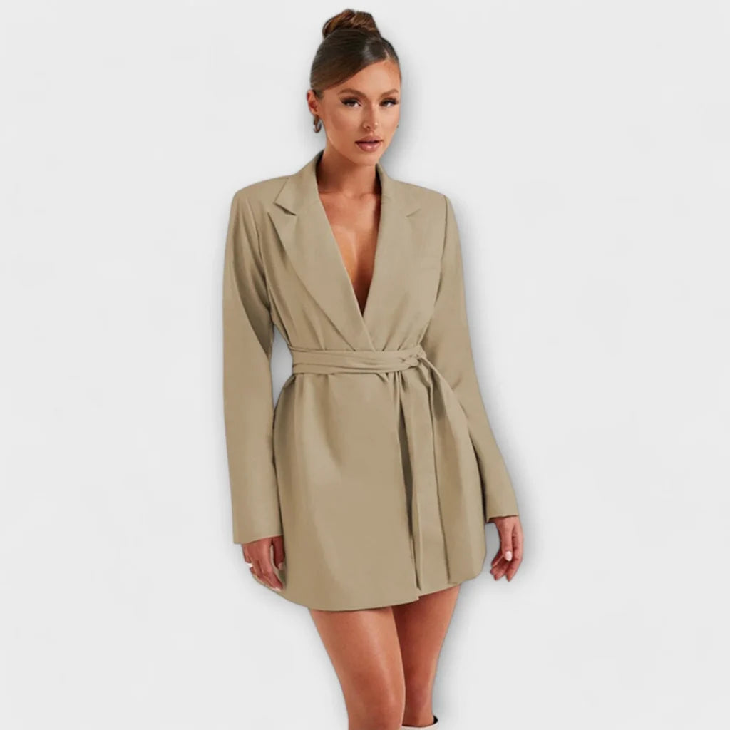 Zoë – Robe blazer avec col en V