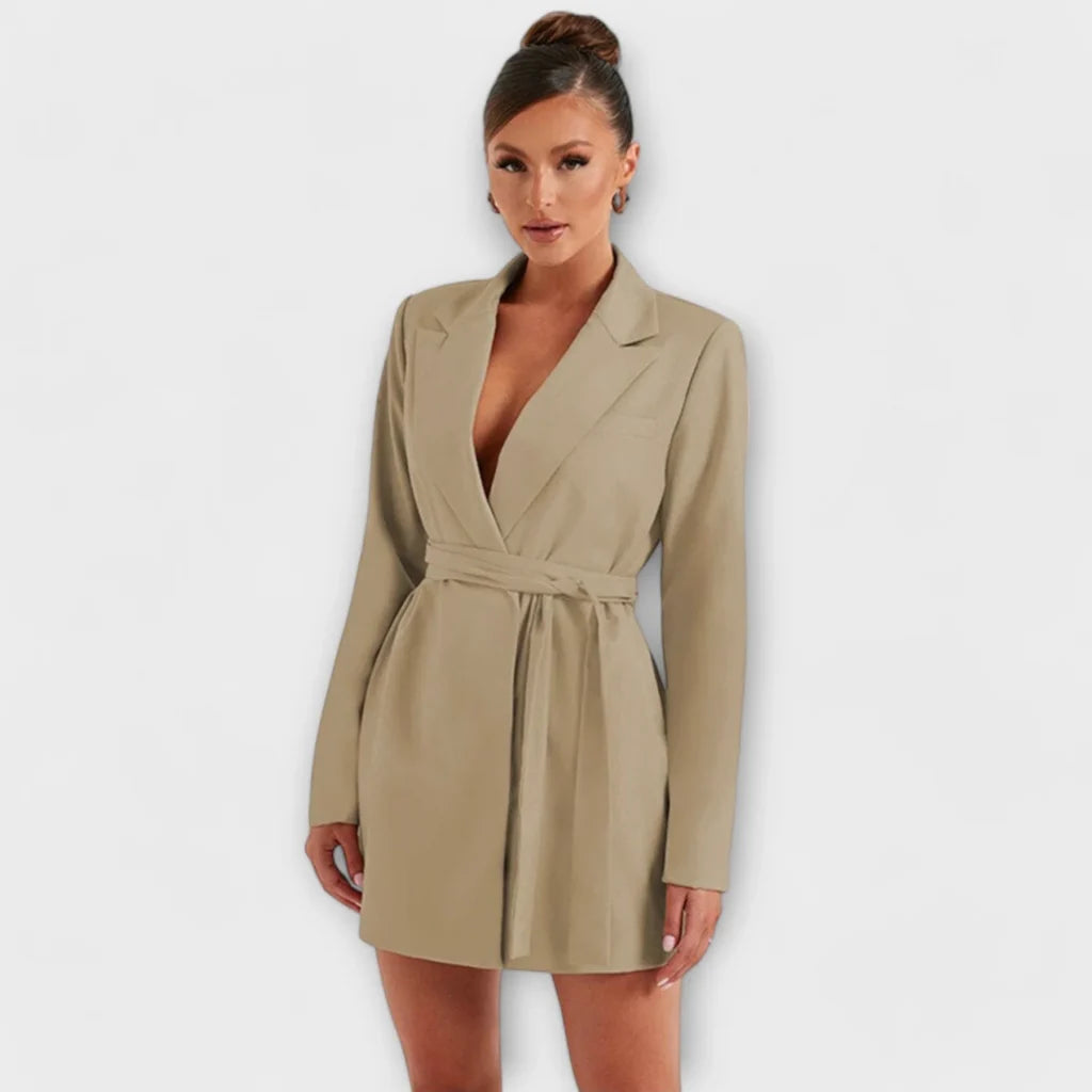 Zoë – Robe blazer avec col en V