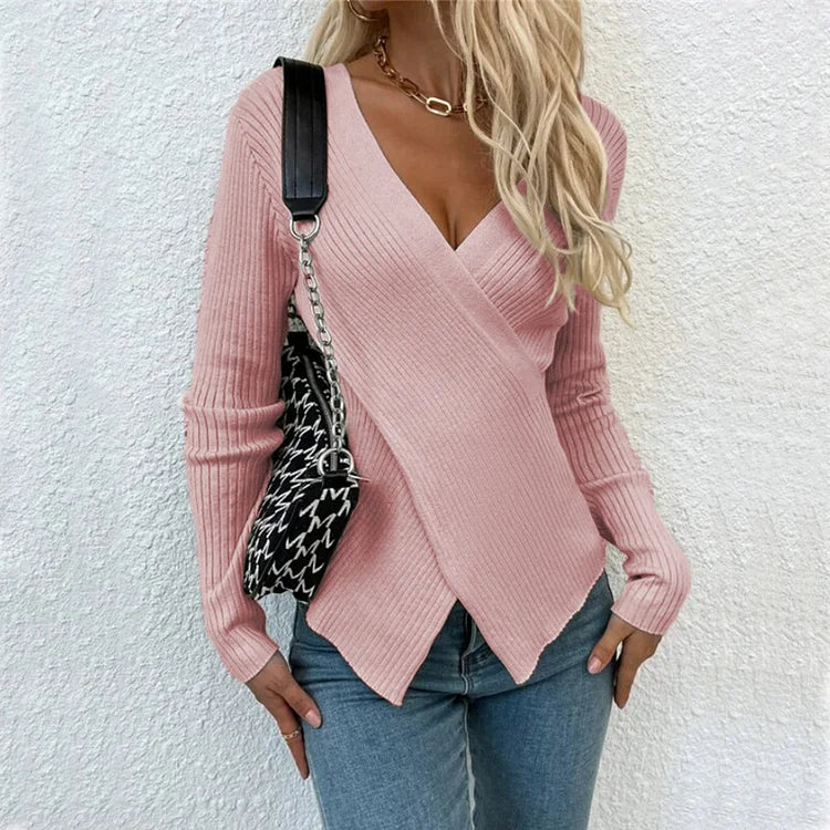 V-Ausschnitt Business-Pullover