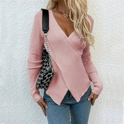 V-Ausschnitt Business-Pullover