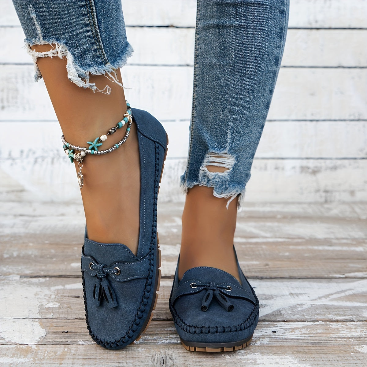 Nadine | Klassieke loafers met franjes
