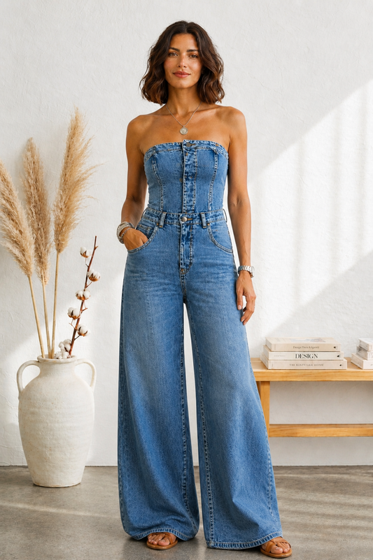 Isabella Amsterdam | Mono Azul Sculpt Strapless