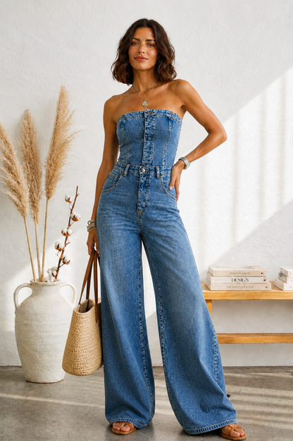 Isabella Amsterdam | Mono Azul Sculpt Strapless