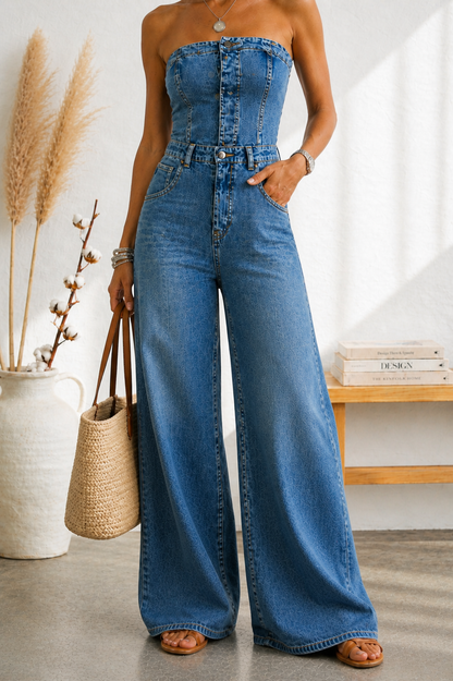 Isabella Amsterdam | Mono Azul Sculpt Strapless