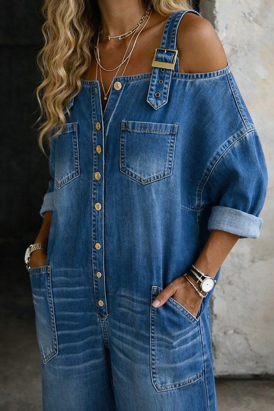 Sophia | Denimjurk met blote schouders