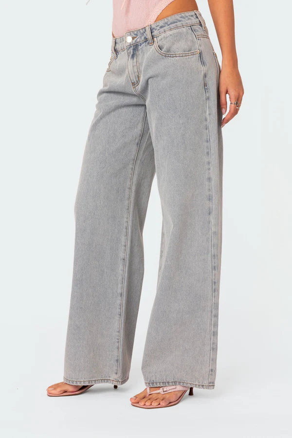 Emma Bow Tie Jeans – Oversized Jeans mit Schleifen