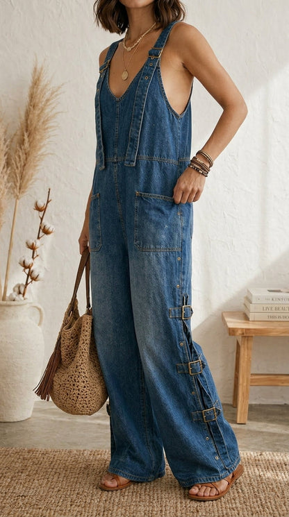 Isabella Amsterdam | Triana Boho-jumpsuit met wijde pijpen