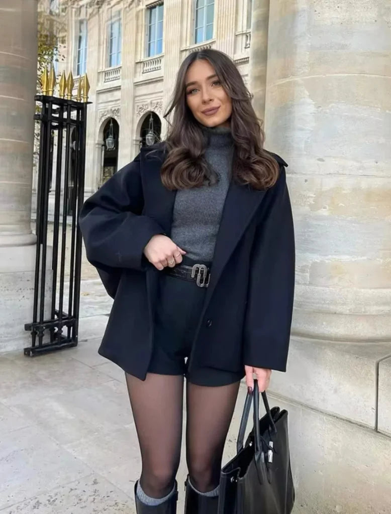 Lovie | Übergroßer Wollmantel
