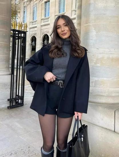Lovie | Übergroßer Wollmantel