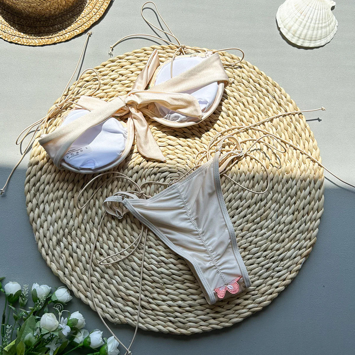 NOVALEE | BESTICKTER SPLIT-SWIMSUIT