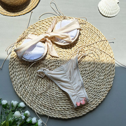 NOVALEE | BESTICKTER SPLIT-SWIMSUIT