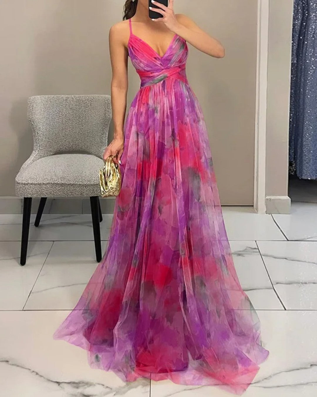 Giselle – Bezauberndes Maxikleid mit Blumenmuster