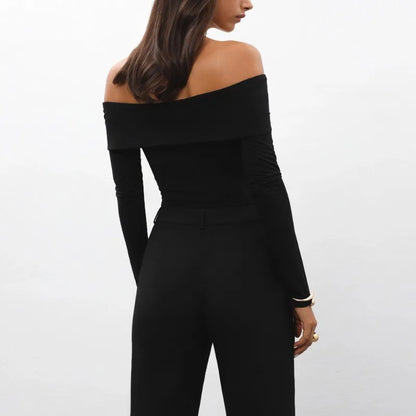 Baumwoll-Off-Shoulder-Oberteil