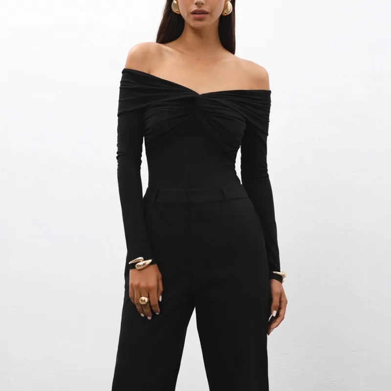 Baumwoll-Off-Shoulder-Oberteil