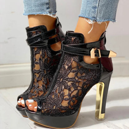 Elviera Schnürschuhe aus Netzstoff