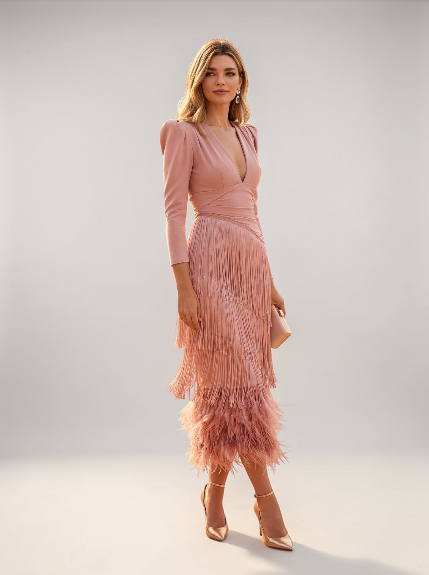 Sofia | Elegantes Fransenkleid