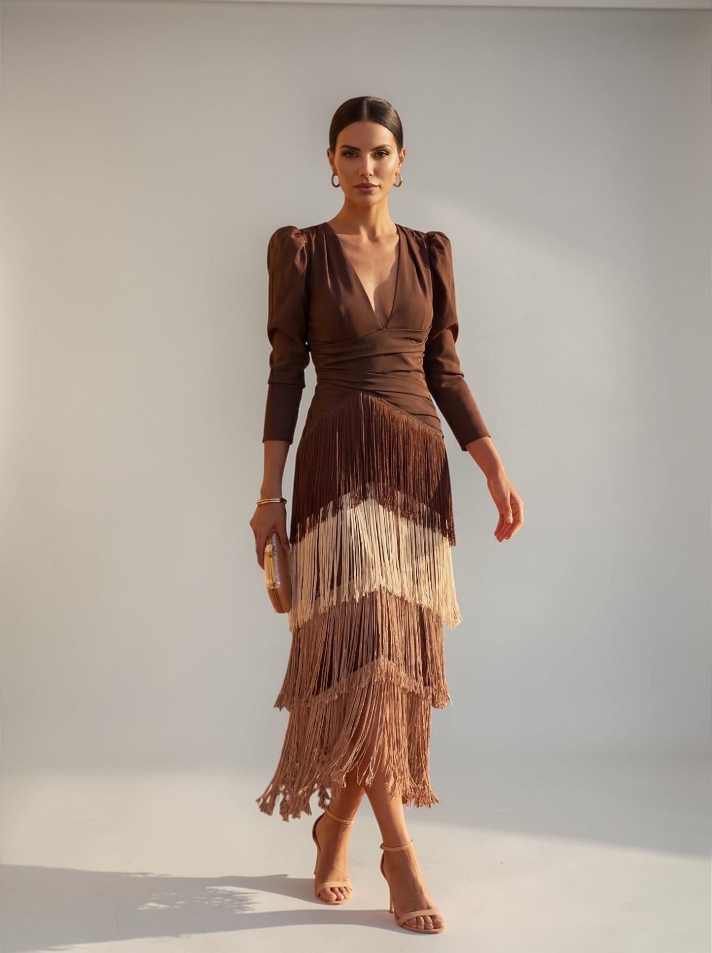 Sofia | Elegantes Fransenkleid