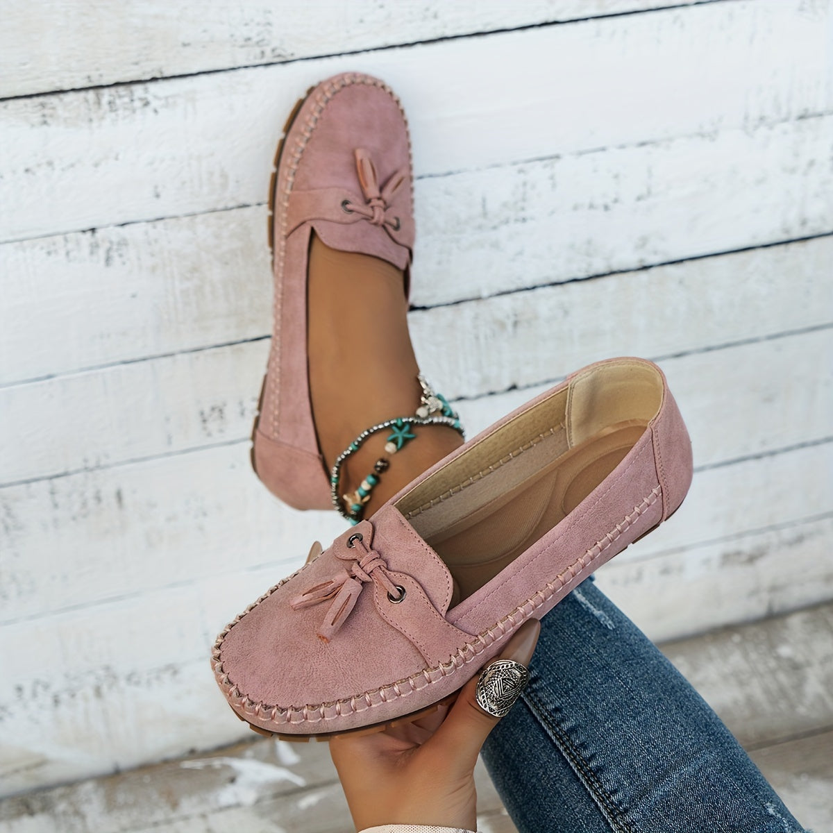 Nadine | Klassieke loafers met franjes
