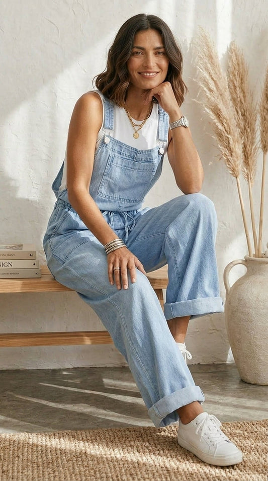 Isabella Amsterdam | Monserrat jumpsuit met brede pijpen