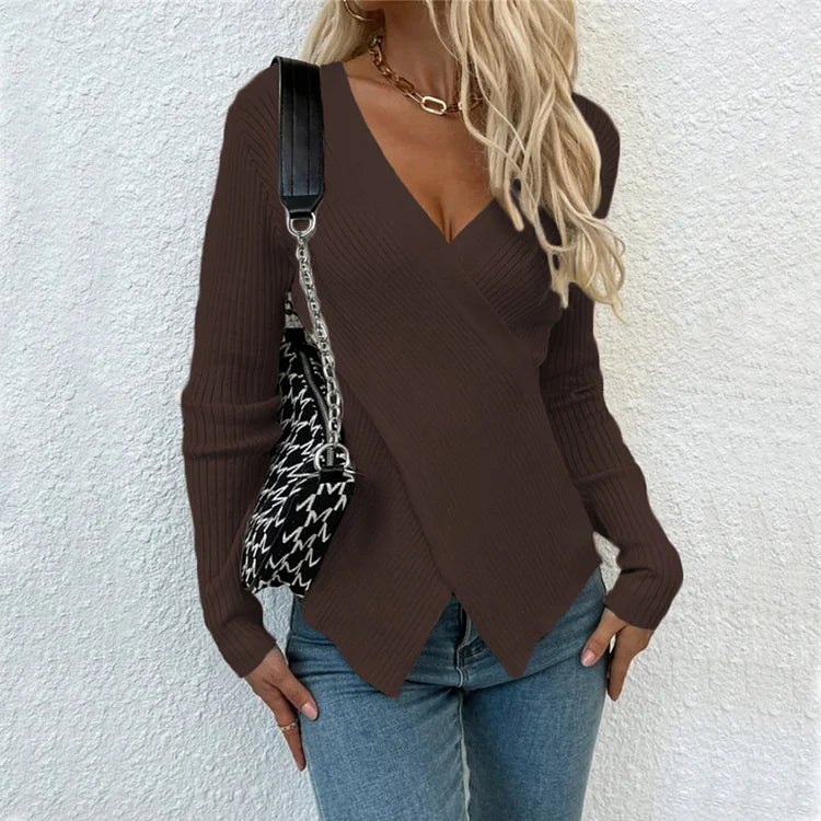 V-Ausschnitt Business-Pullover