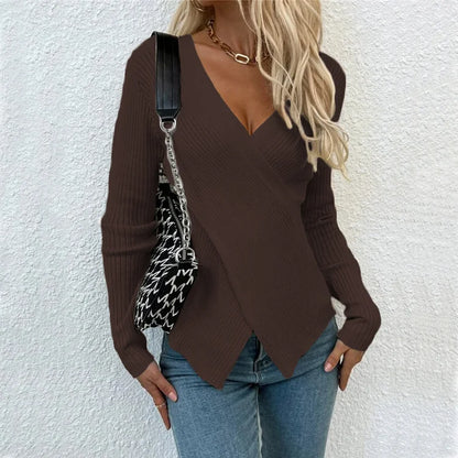 V-Ausschnitt Business-Pullover