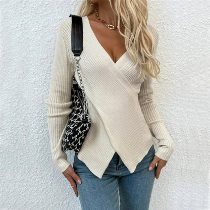 V-Ausschnitt Business-Pullover