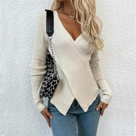 V-Ausschnitt Business-Pullover