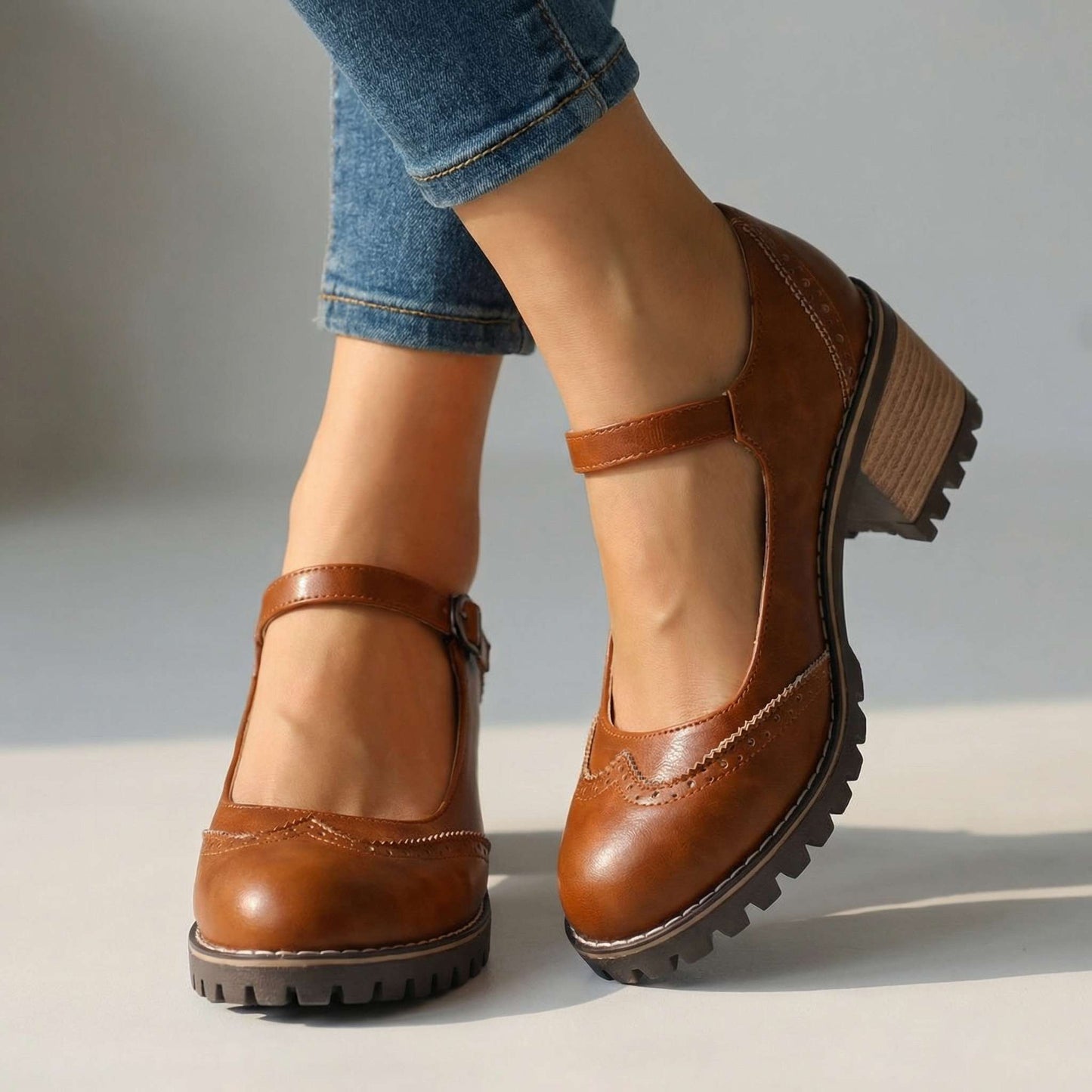 Nicole | Vintage Strap Pumps