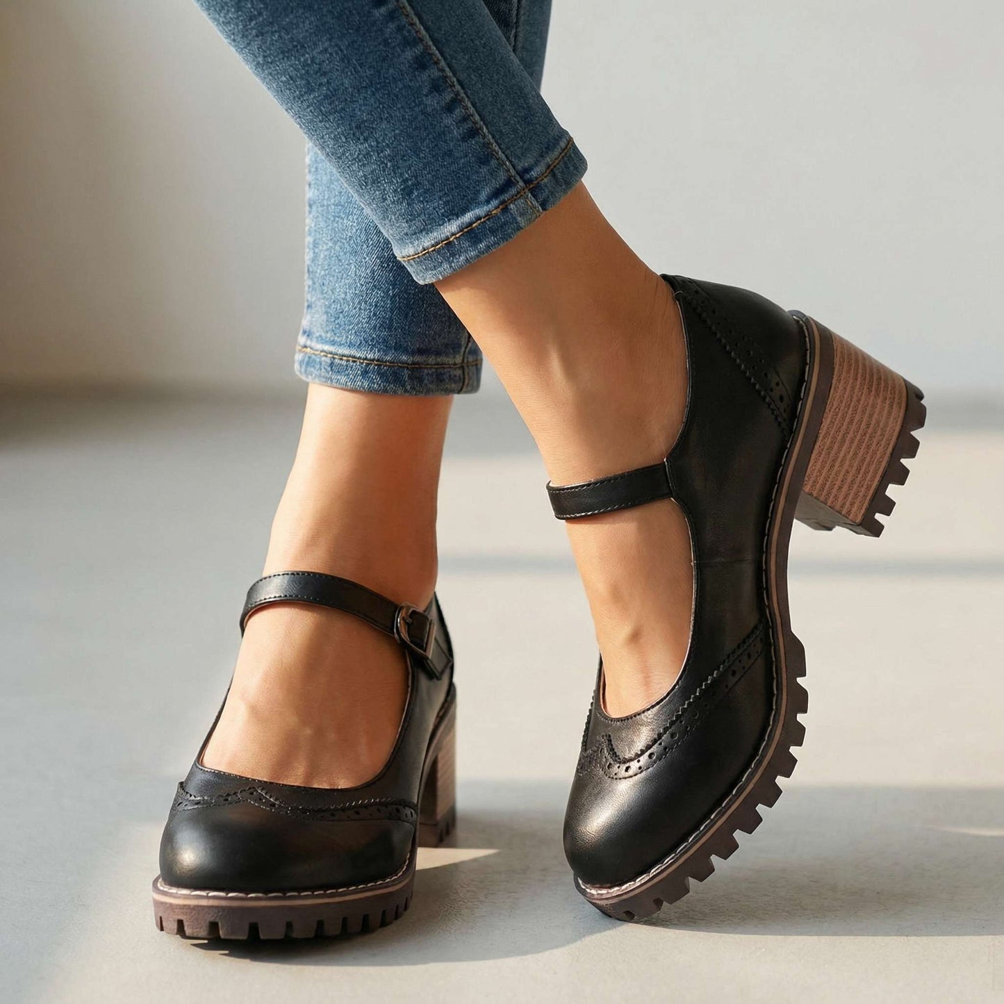 Nicole | Vintage Strap Pumps