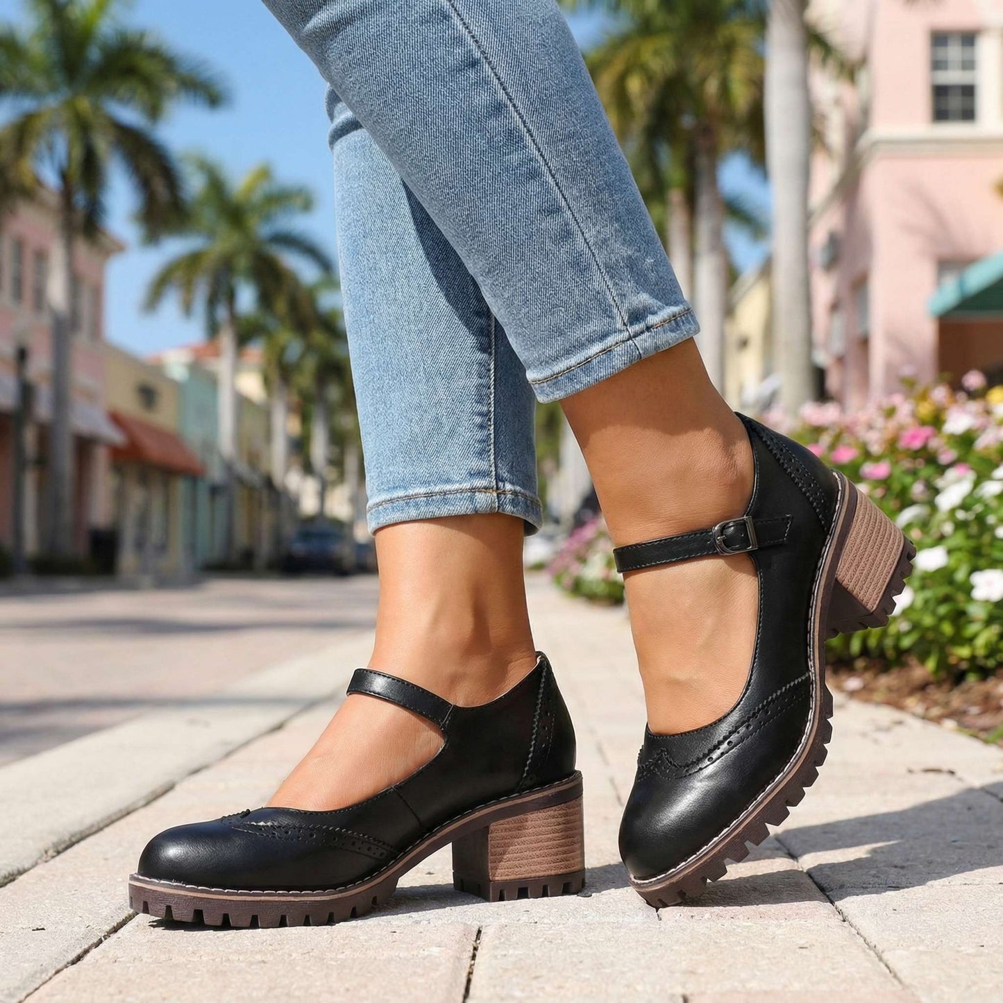 Nicole | Vintage Strap Pumps