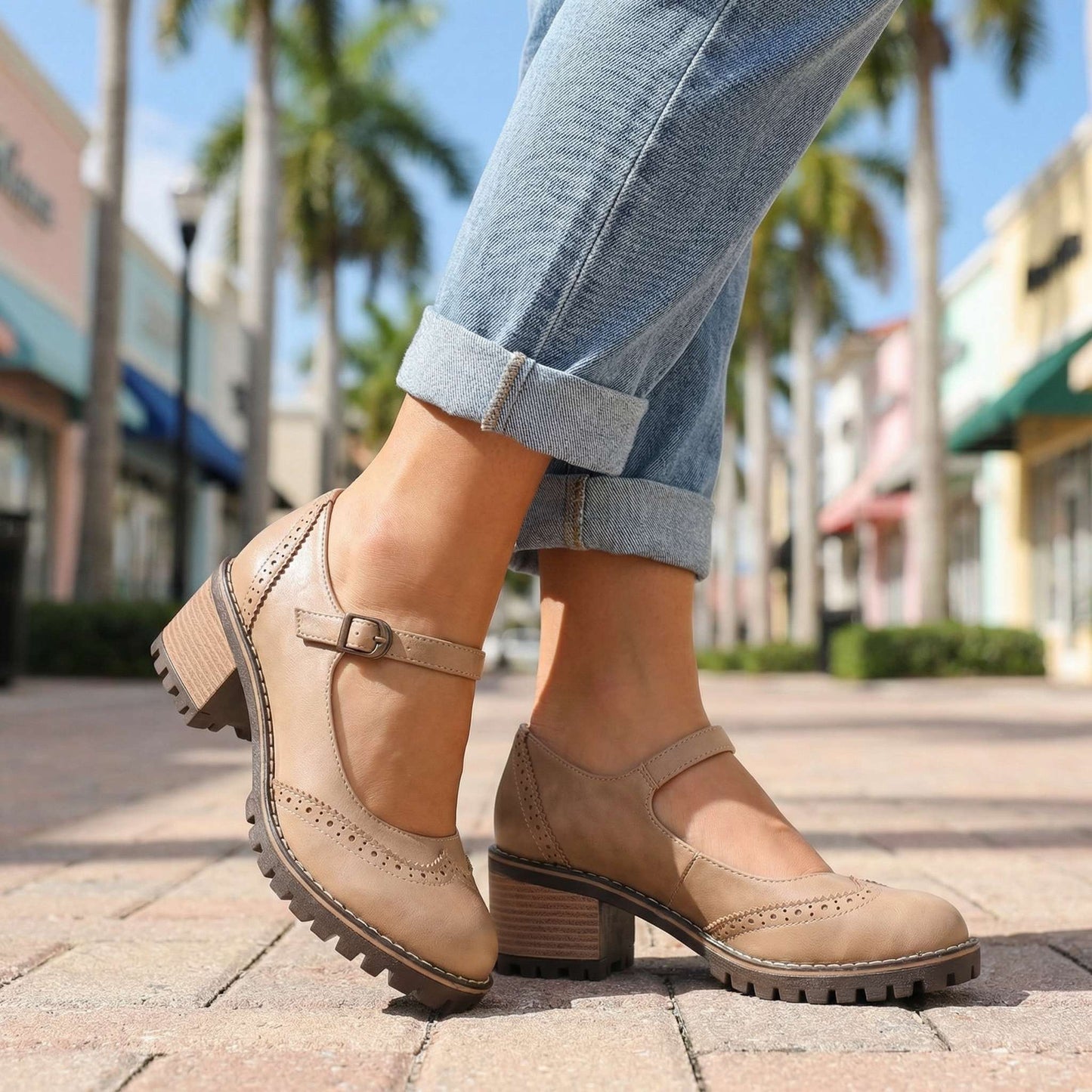 Nicole | Vintage Strap Pumps