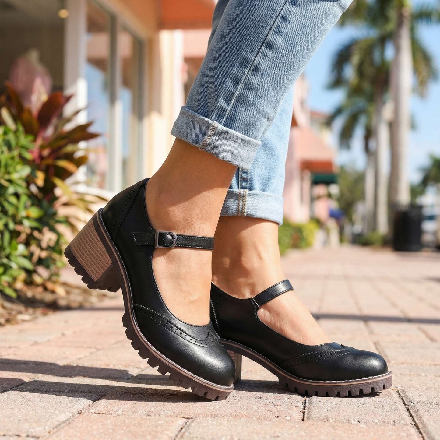 Nicole | Vintage Strap Pumps