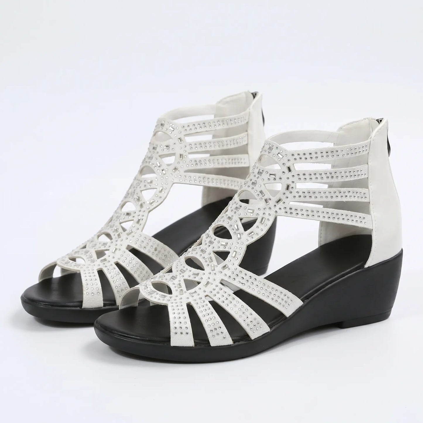 Gloria ergonomische sandalen met sleehak