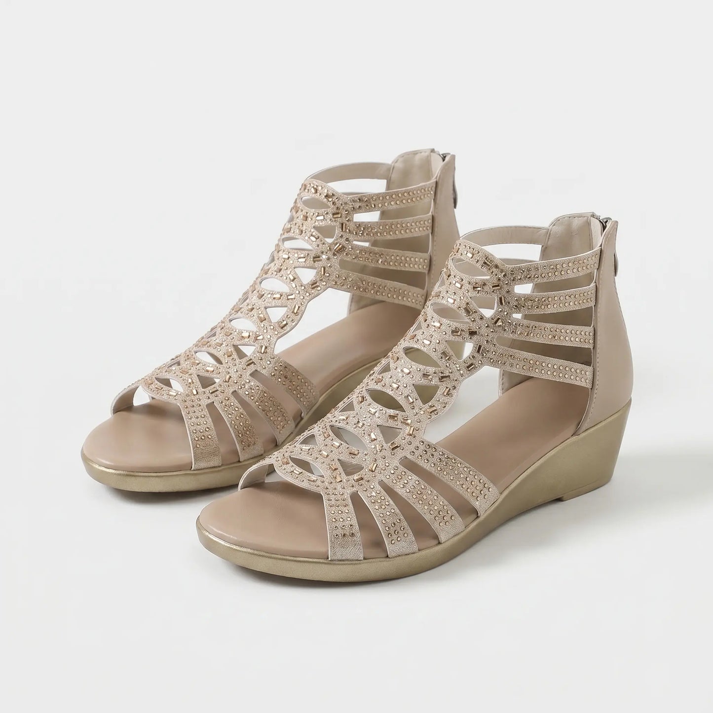 Gloria ergonomische sandalen met sleehak