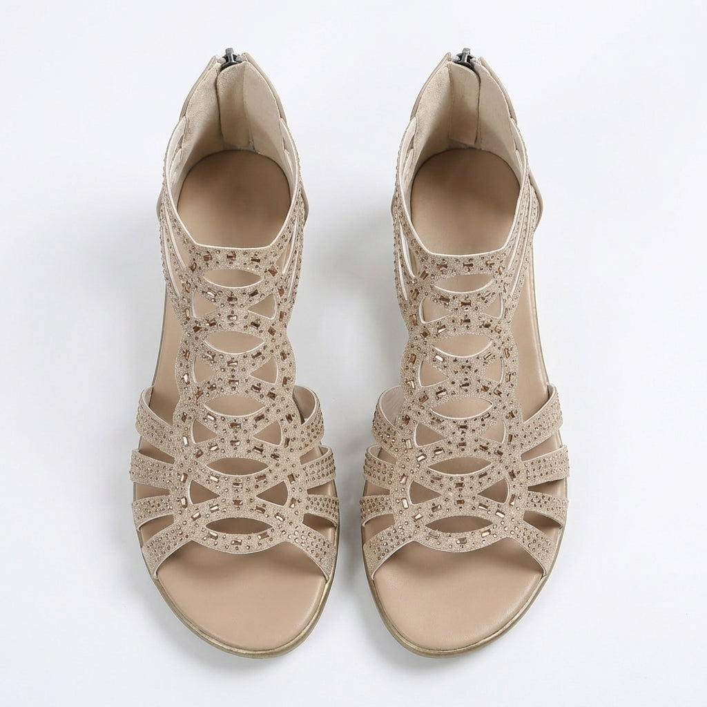 Gloria ergonomische sandalen met sleehak