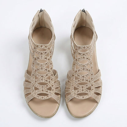 Gloria ergonomische sandalen met sleehak