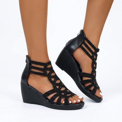 Gloria ergonomische sandalen met sleehak