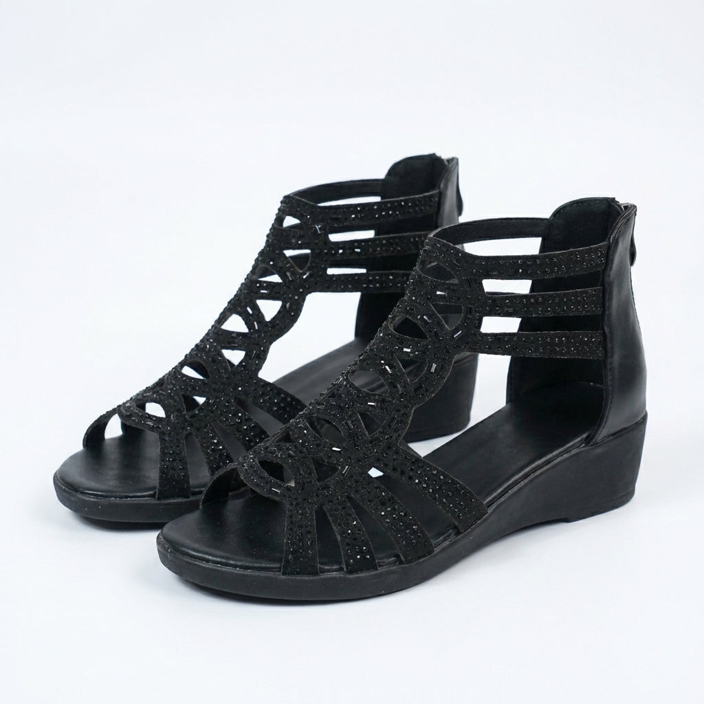 Gloria ergonomische sandalen met sleehak