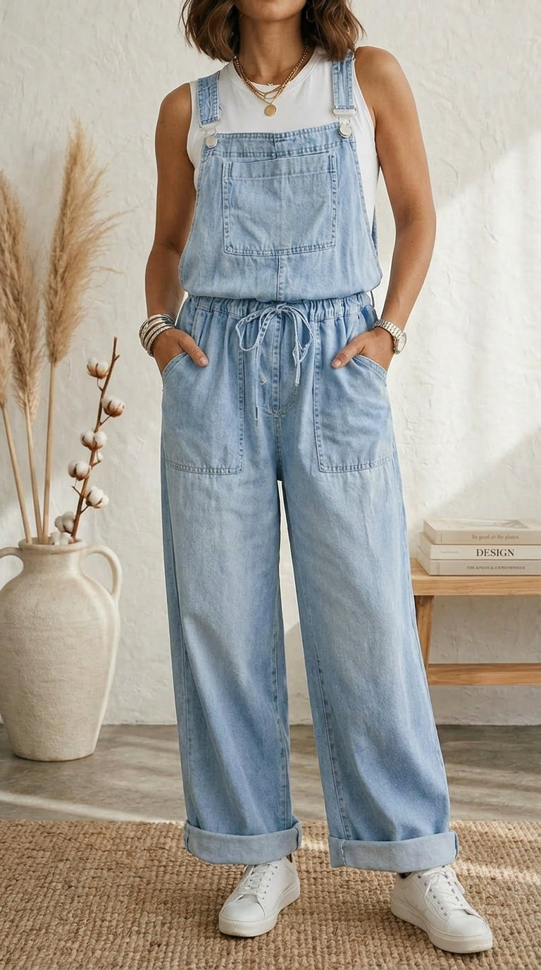 Isabella Amsterdam | Monserrat jumpsuit met brede pijpen