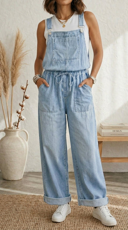 Isabella Amsterdam | Monserrat jumpsuit met brede pijpen