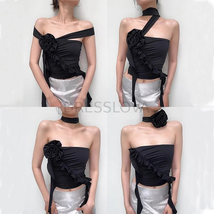Cubic Flower Multi-Wear French Top